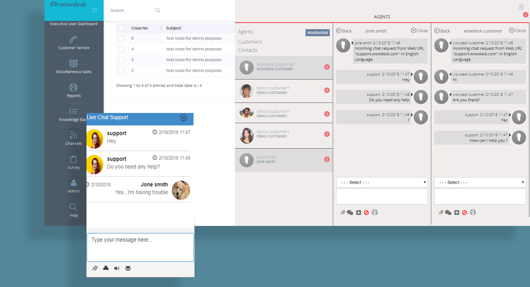 live chat support platform wowdesk